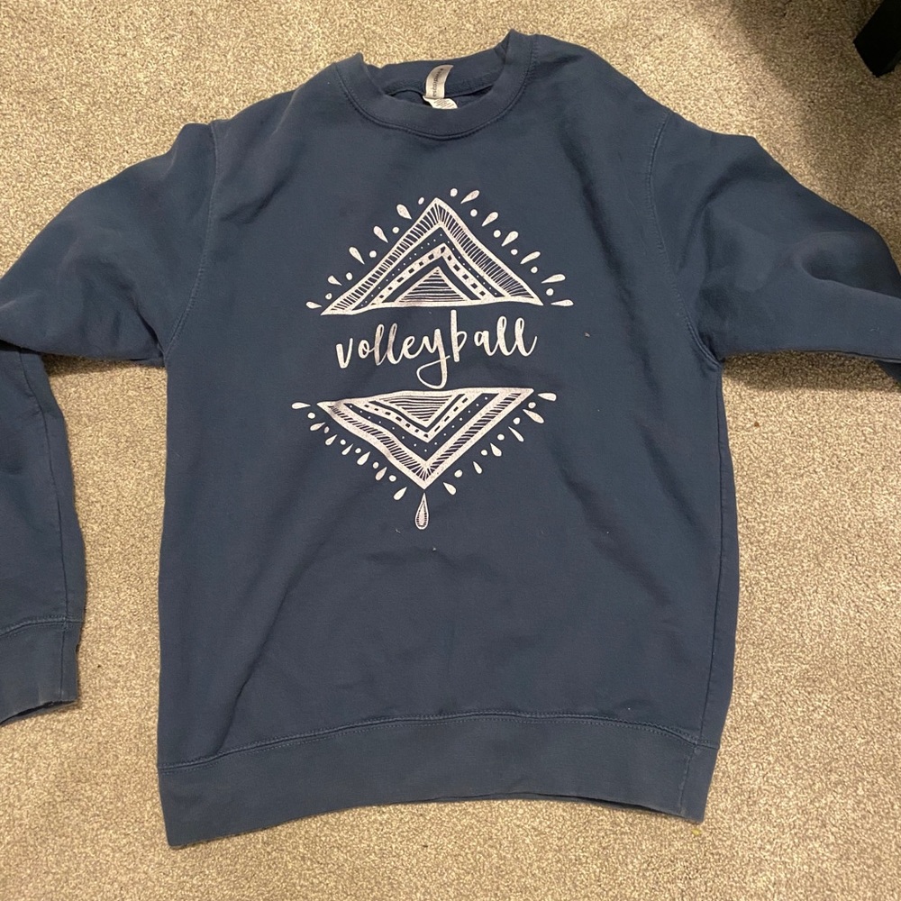 blue volleyball sweatshirt